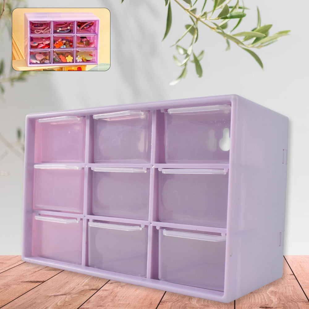Jewellery Drawer Organizer – Compact 9-Compartment Plastic Storage