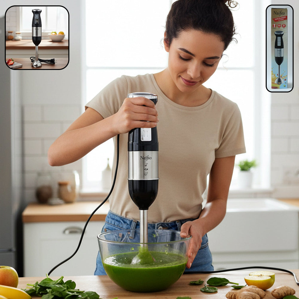 Handheld Stainless Steel Emulsion Blender – Powerful 300W Motor