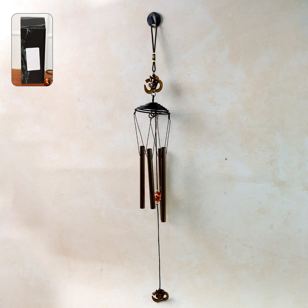 Metal Wind Chime with Om Symbol – Peaceful Spiritual Decor