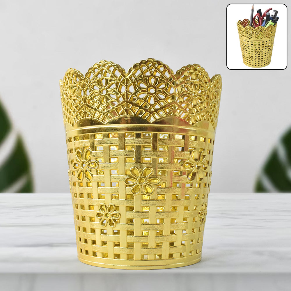 Metal Mesh Pen Holder – Durable Office Desk Organizer Stand