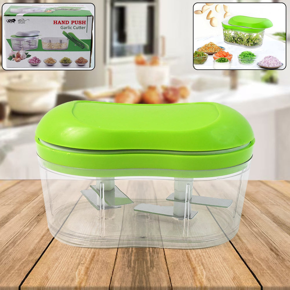 Garlic & Vegetable Chopper – Manual Hand Push for Quick Prep