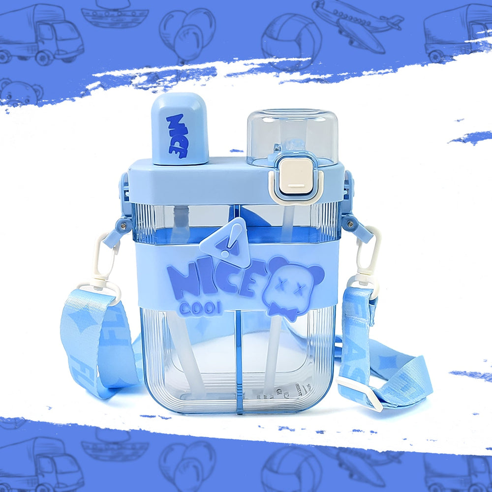 Kids Water Bottle with Dual Compartments – Straw & Strap | Own Hydrate
