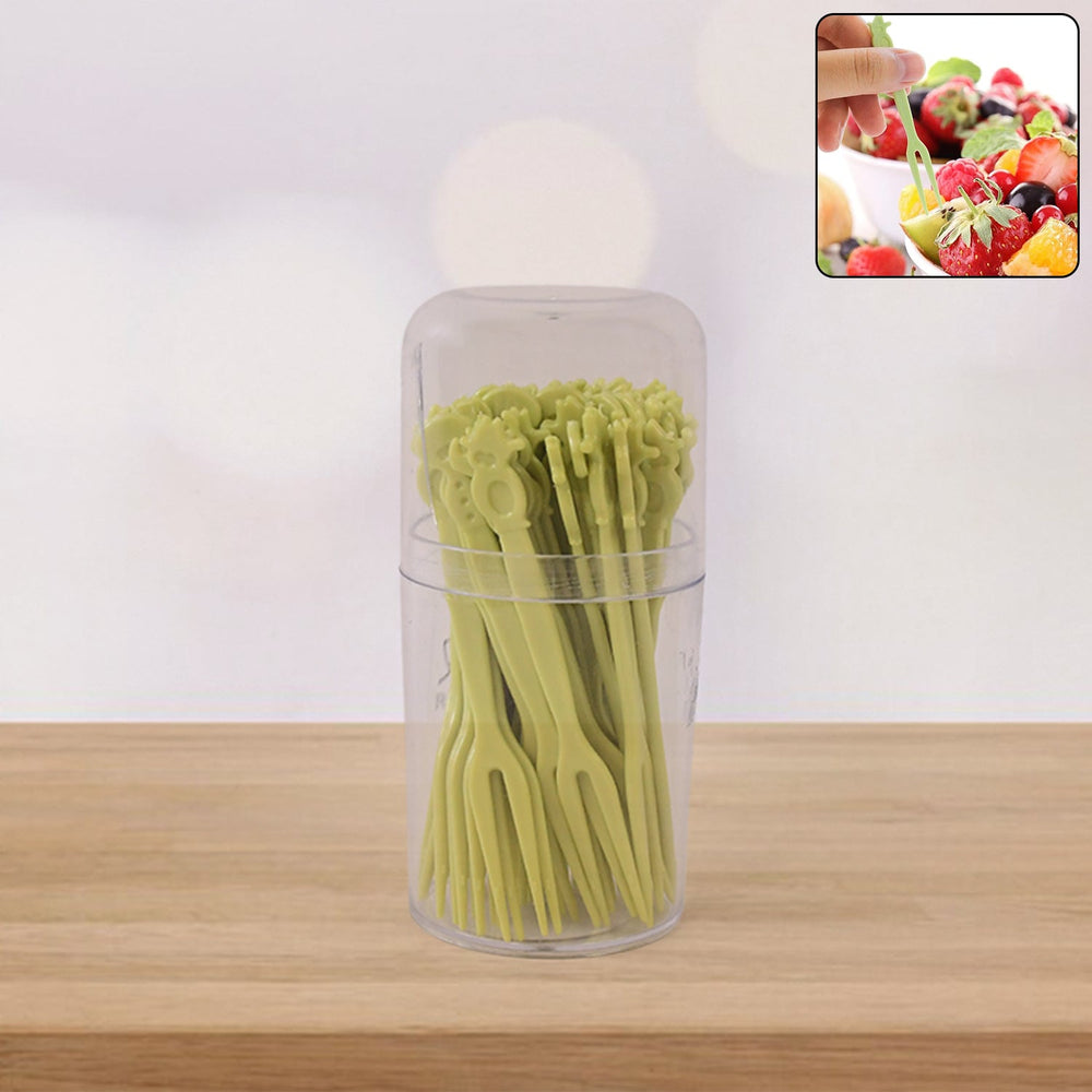 Plastic Fruit Forks – 50 Pcs Mini Dessert Forks Set