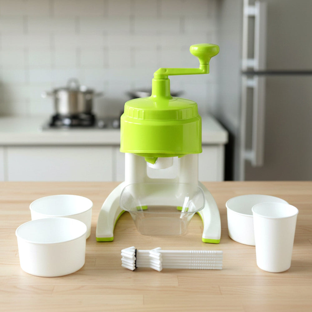 Manual Ice Crusher – Hand Crank Snow Maker for Beverages