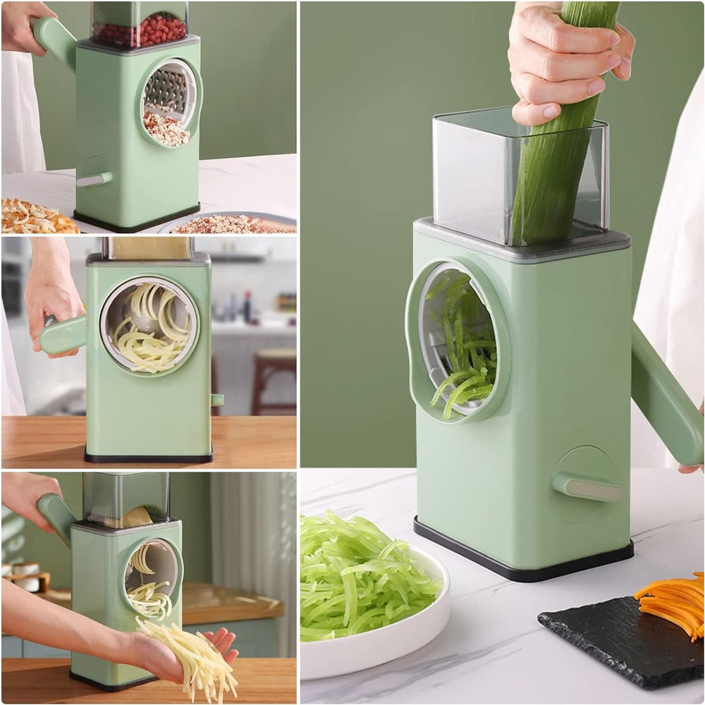 Stainless Steel Vegetable Chopper – 6 Blades & Mandoline Slicer | CookAura