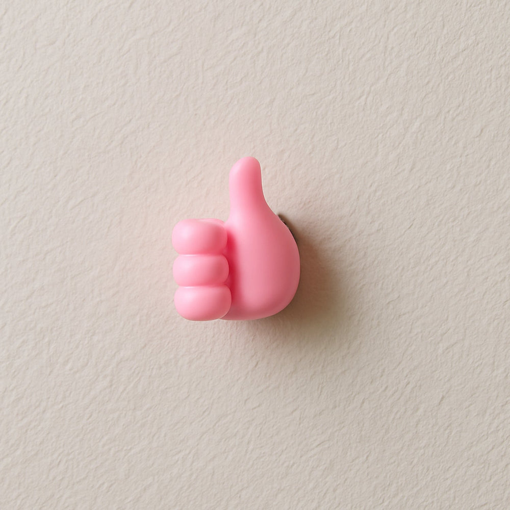 Hand-Shaped Wall Clip Holder – Pink Silicone Cable Organizer