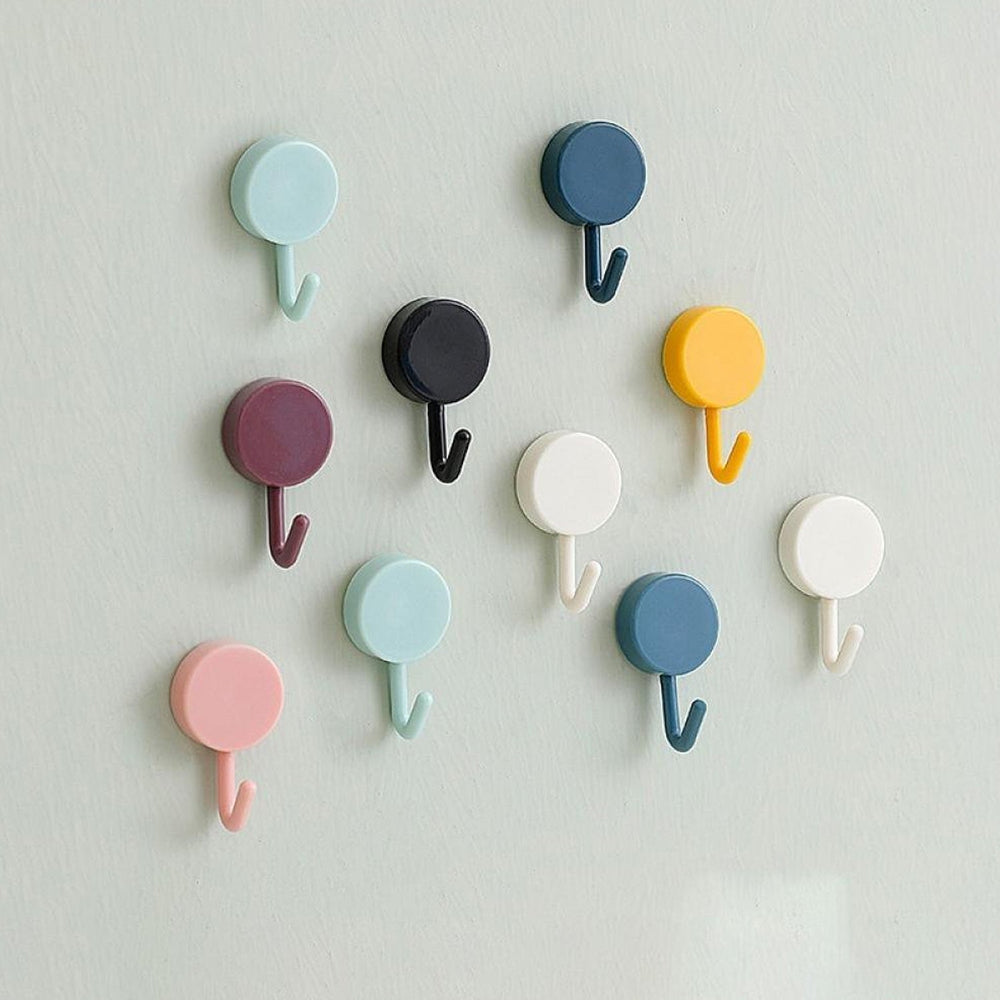 Self-Adhesive Wall Hooks – Strong Utility Hooks (10 Pcs) | GlimmerHome