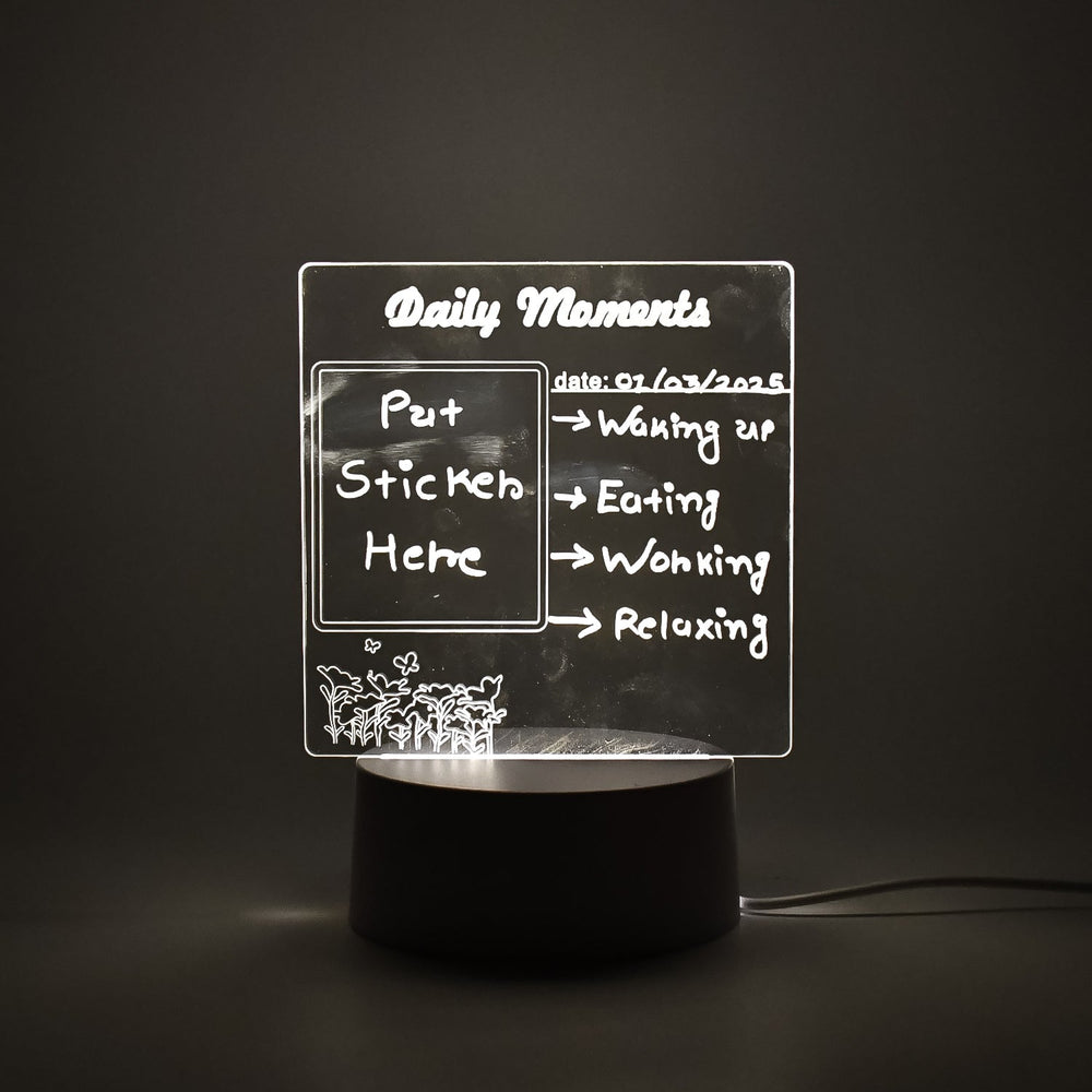 Acrylic Decorative Lamp – 3D Message Board & Night Light | Styleva