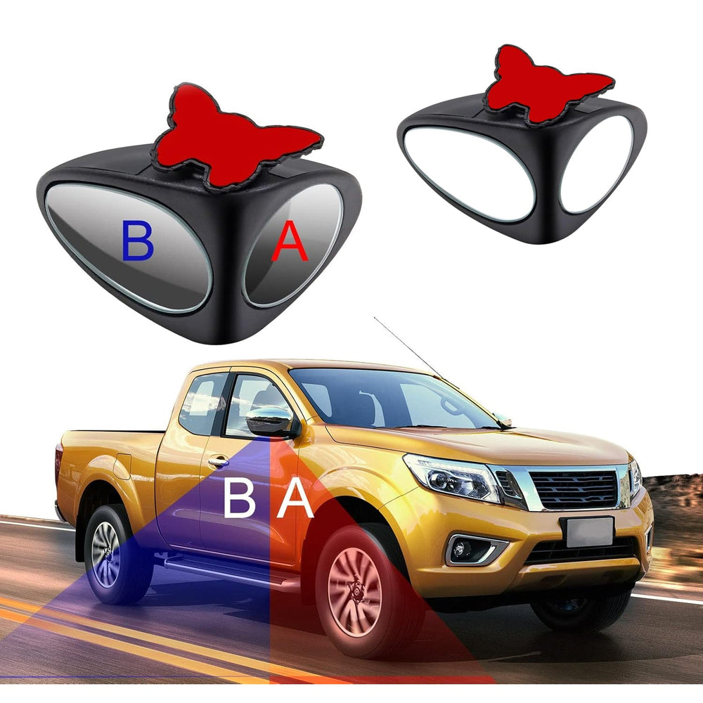 Car Blind Spot Mirror – 360° Rotation with HD Glass for Safety