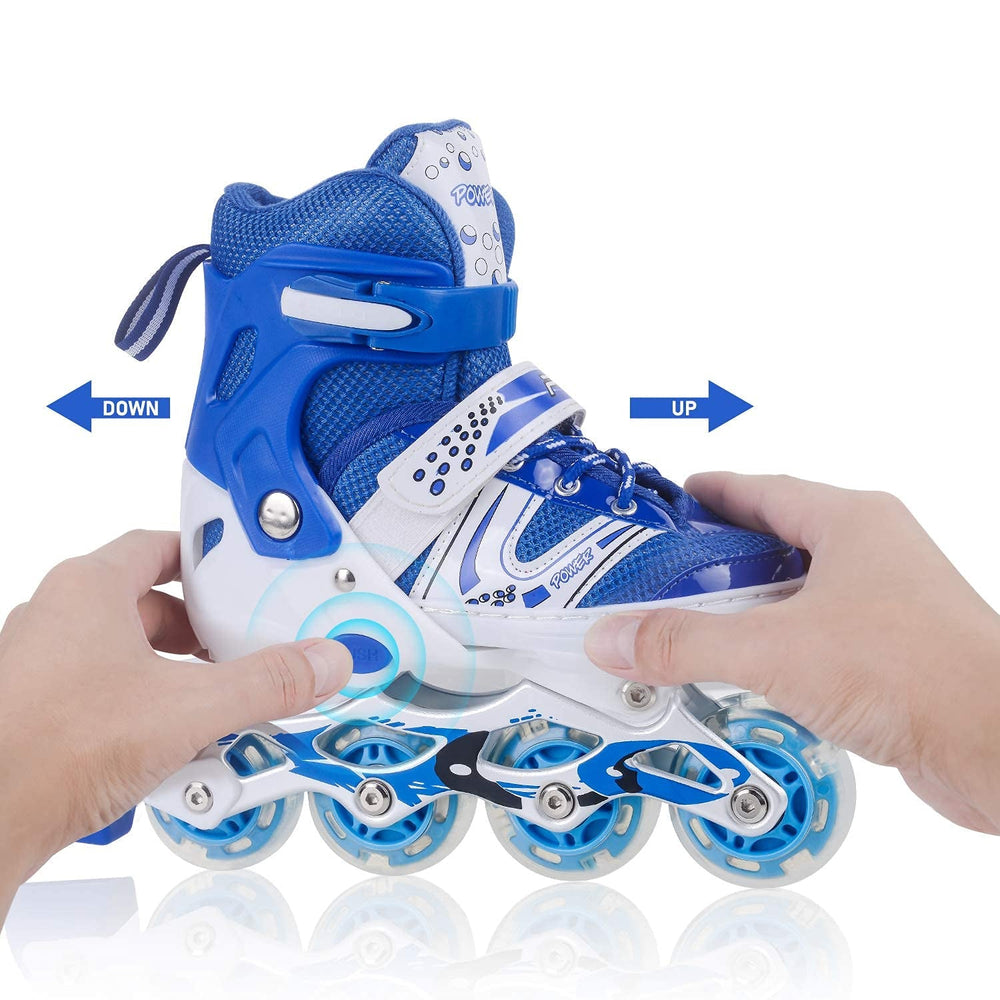 LED Inline Skates – Adjustable Flashing Wheels for All | FitFuzion