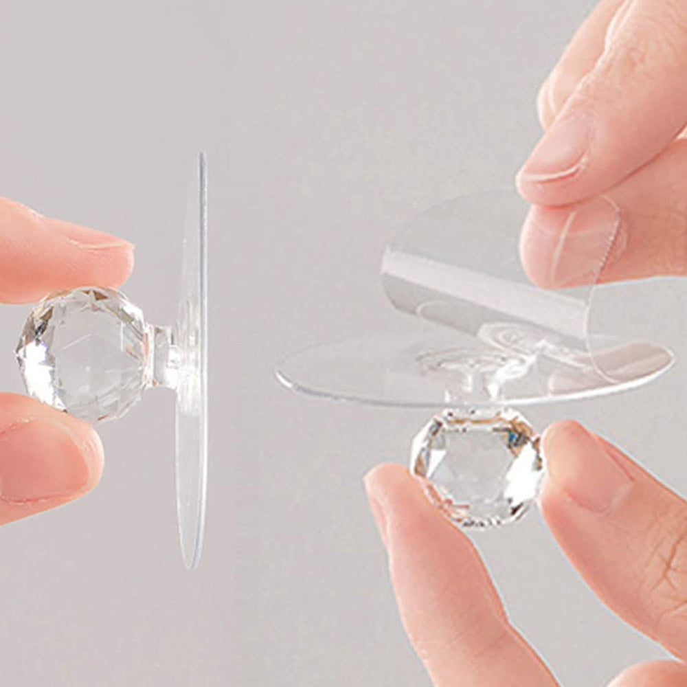 Crystal Cabinet Knob – Self-Adhesive Diamond Design | GlimmerHome