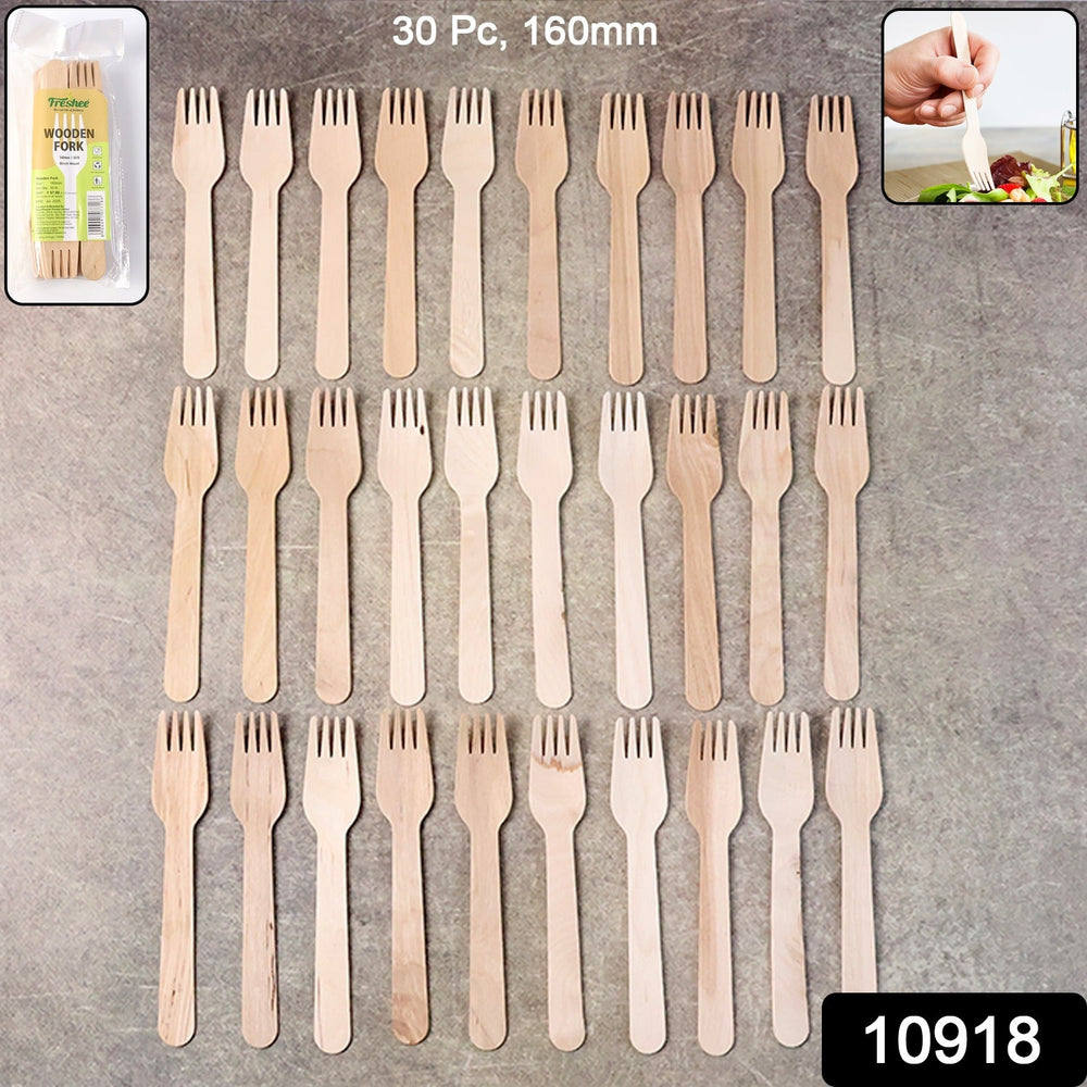 Wooden Fork 160mm – Eco-Friendly Disposable Birchwood Cutlery