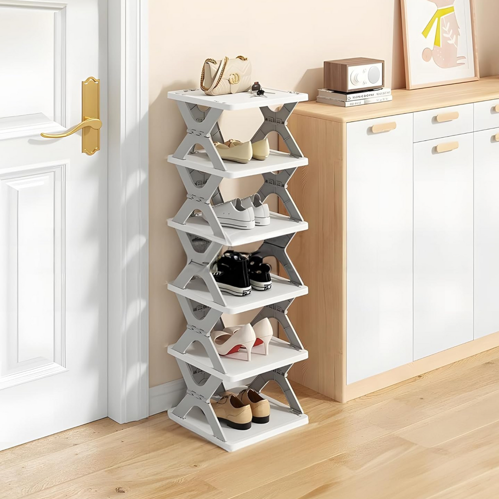 Foldable Shoe Rack – 8-Layer Space-Saving Storage | Organivo