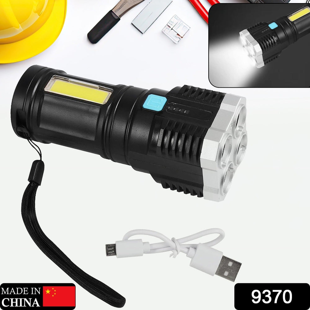 Rechargeable Torch Light 800 Lumens 4 LED Flashlight