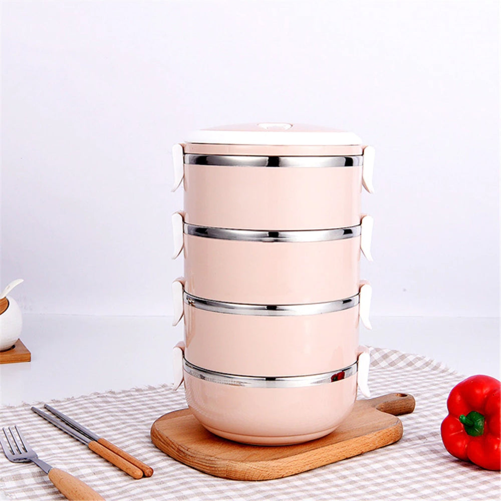 Stainless Steel Lunch Box – 4 Layer Insulated Tiffin | Lunchie Bunchie