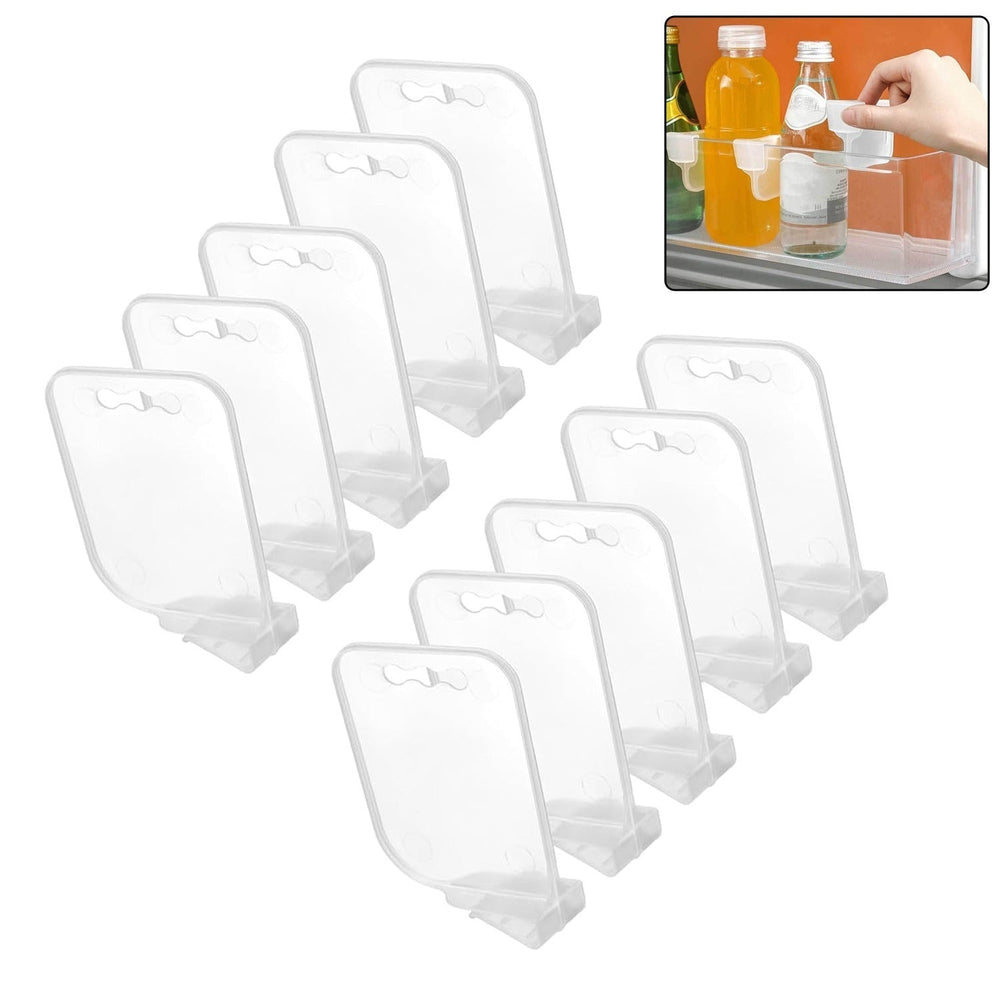 Plastic Storage Baskets – 10 Pcs Adjustable Refrigerator Organizer