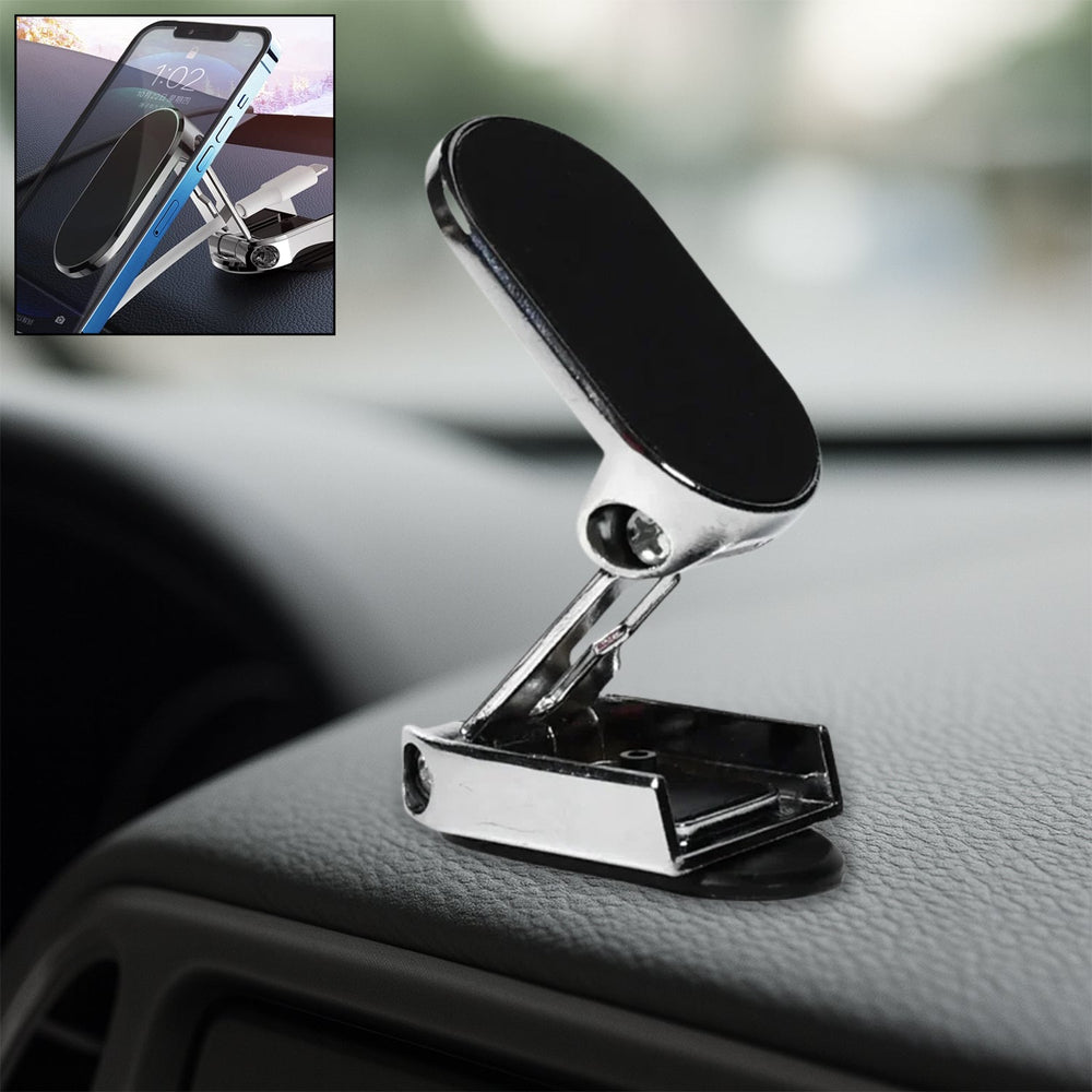 Magnetic Car Phone Holder – 360° Rotating Metal Mount |