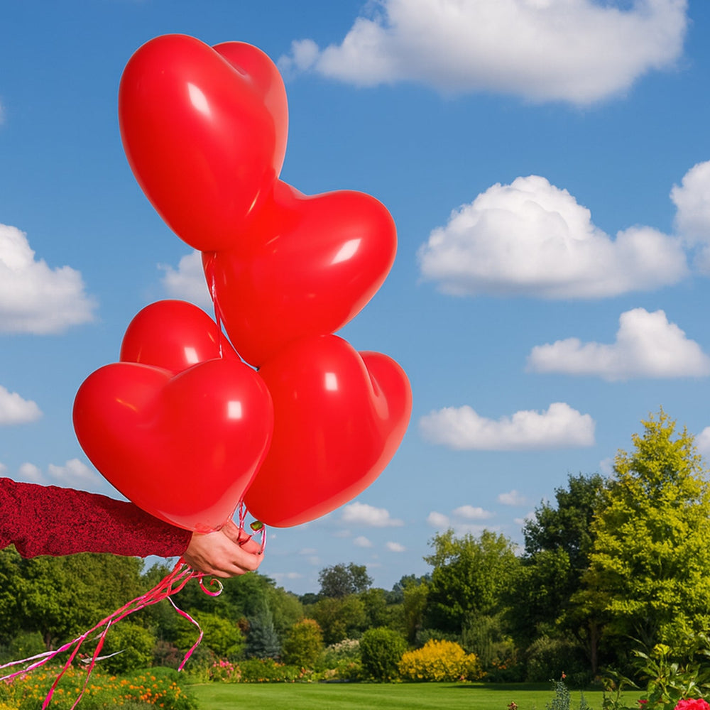 Heart Shaped Balloons – Multicolor Party Decor Set | Play & Move