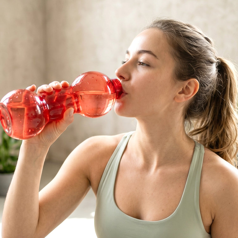 Dumbbell Shaped Water Bottle 550ML – Durable & Leak-Proof