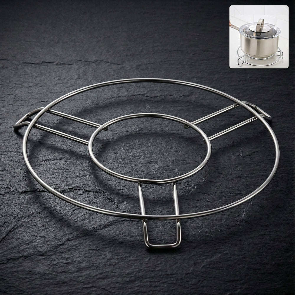 Stainless Steel Hot Pot Stand – Durable Heatproof Cookware Rack