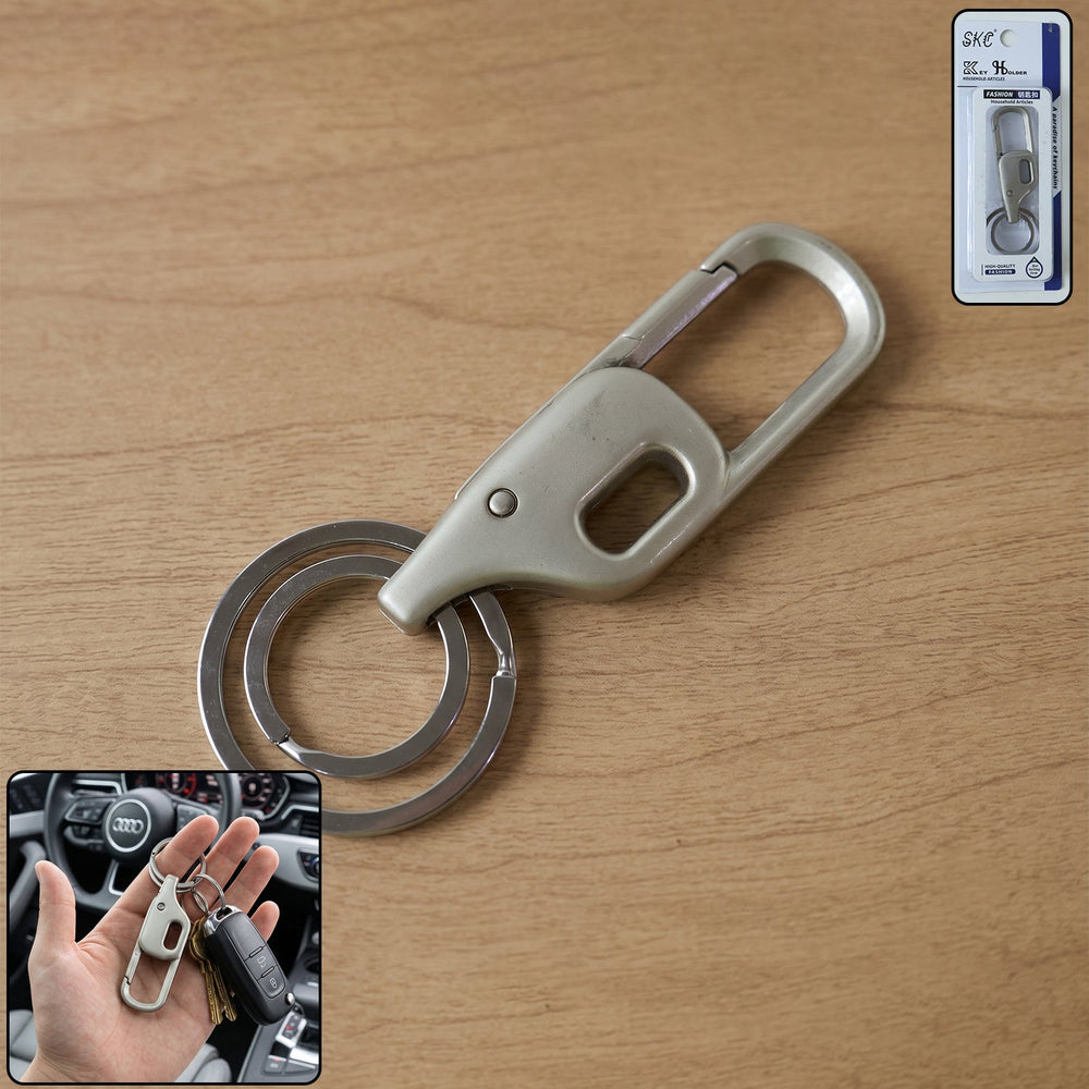 Metal Key Holder – Heavy Duty Carabiner Style Keychain for Secure Keys