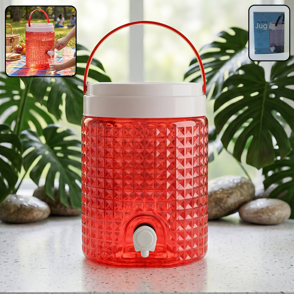 Plastic Water Jug 4.5 Litre – Diamond Cut & Leakproof | ChillPour
