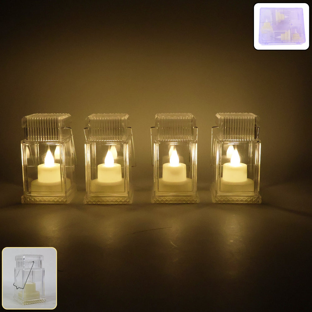 LED Flameless Lantern Candles – Safe Warm Glow Set of 4