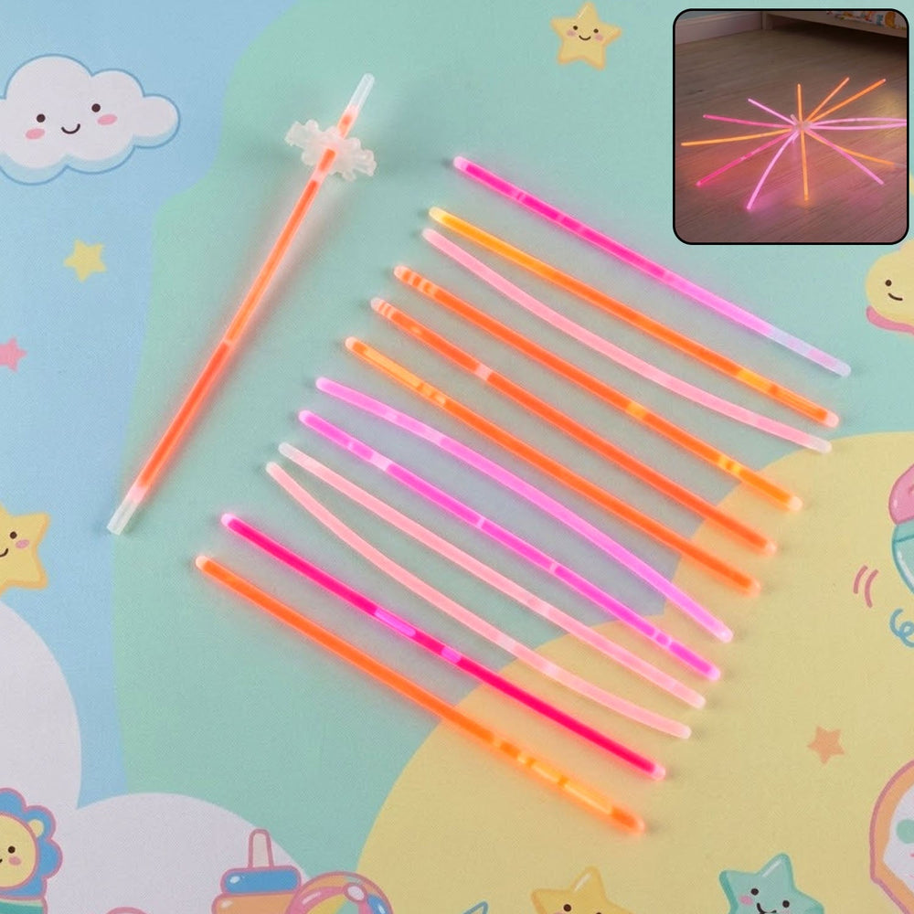 Glow Chakdol Toy Set – 13 Neon Glow Sticks for Kids' Fun