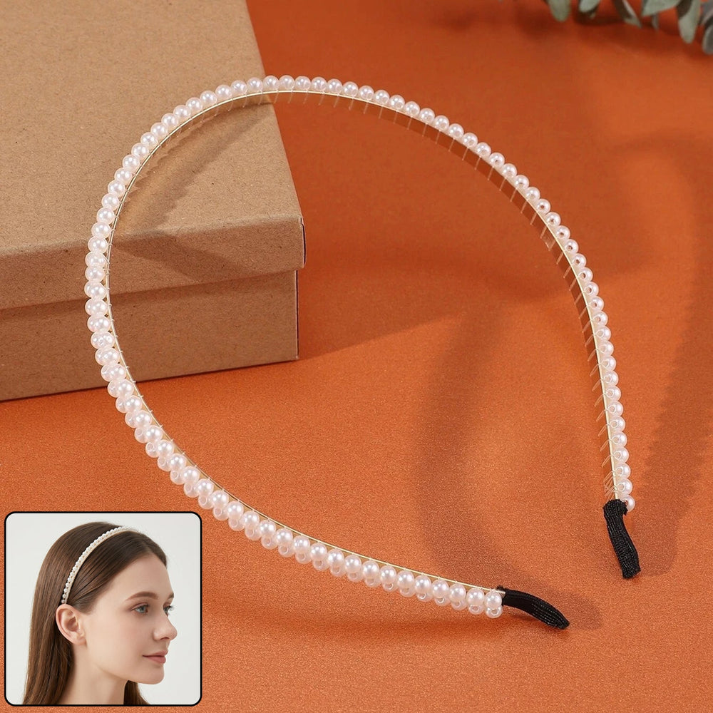 Premium Pearl Embellished Hairband – Elegant & Comfortable Fit