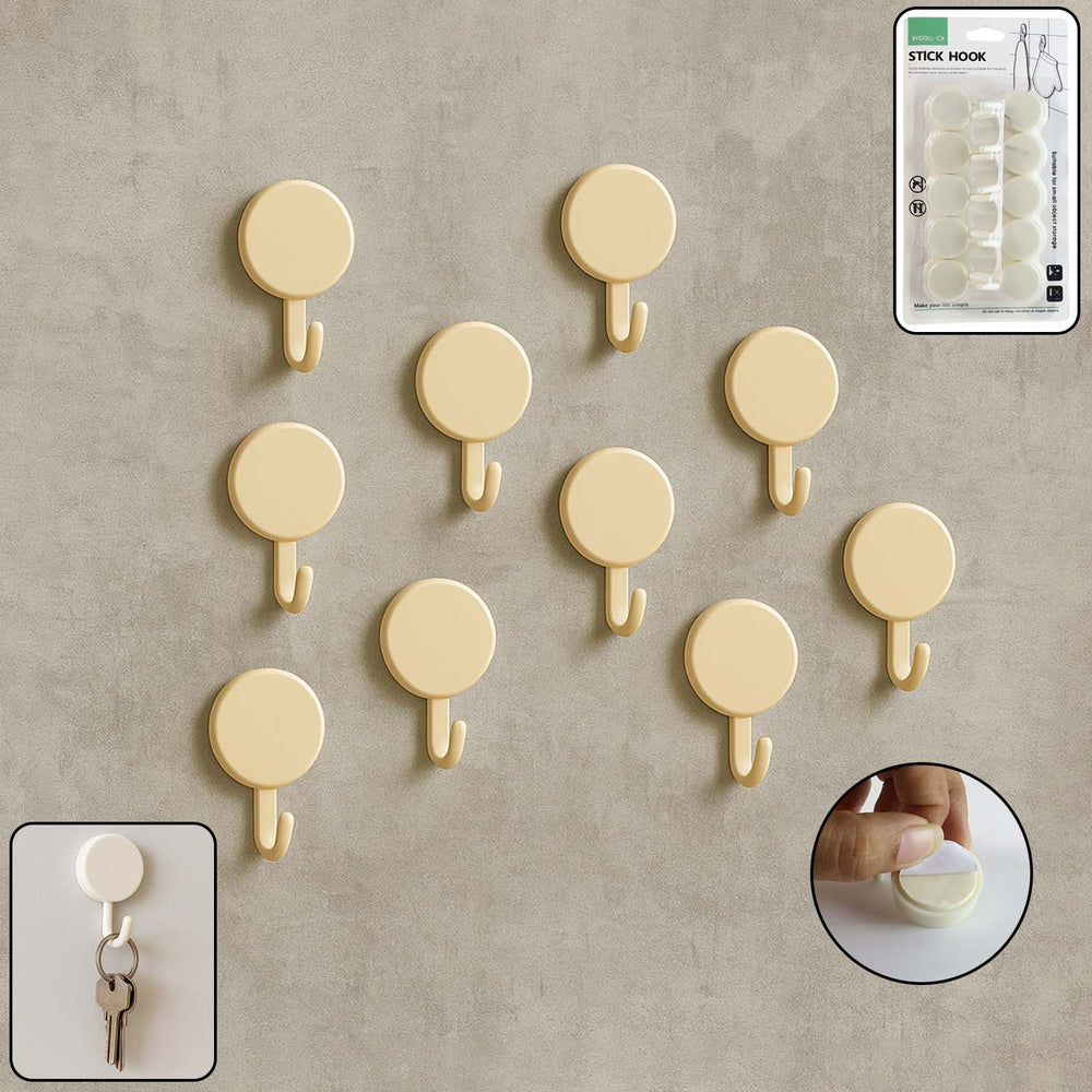 Self Adhesive Wall Hooks – No Drill, Strong Hold 10 Pack