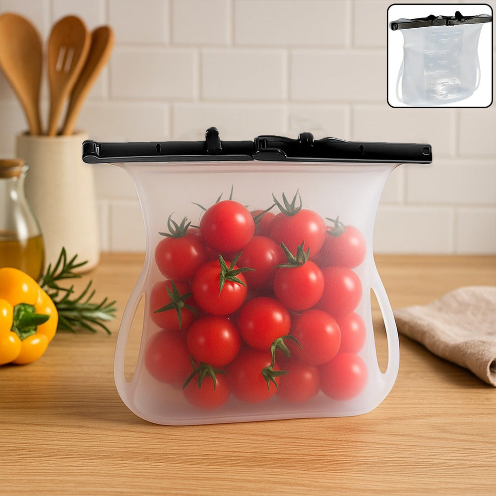 Reusable Silicone Food Storage Bag – Leakproof Flat Bottom | Tidy Table