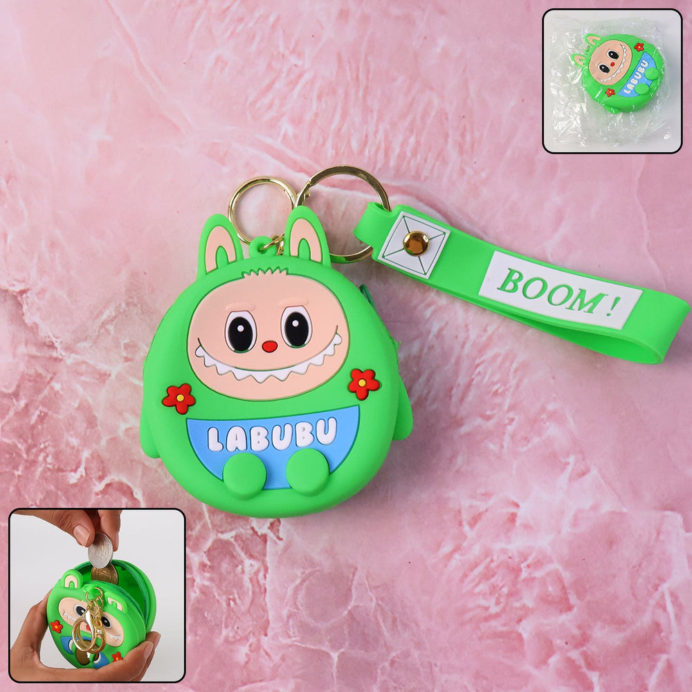 Cartoon Coin Pouch with Keychain – Cute & Compact Organizer