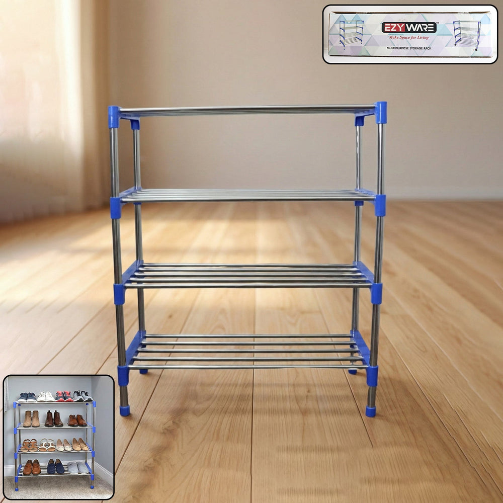 4-Layer Shoe Rack Organizer – Durable Stainless Steel Storage