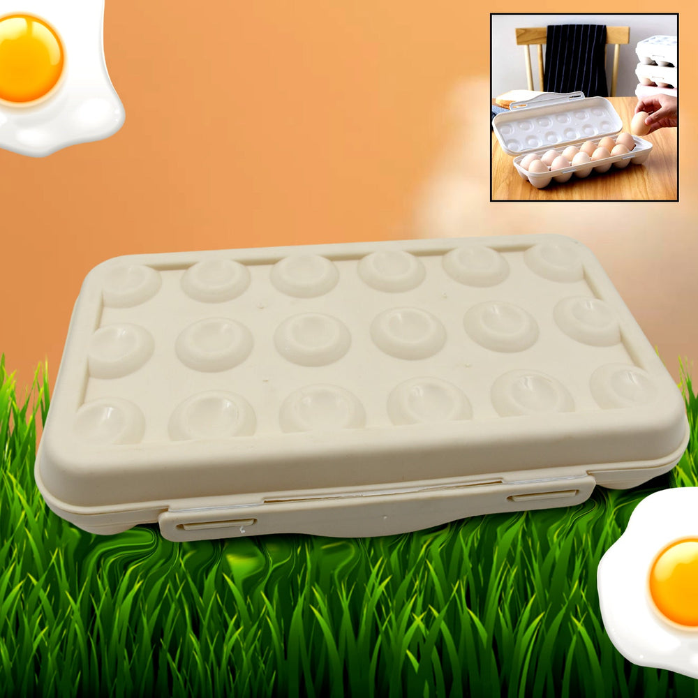 Fridge Egg Holder – 18 Grid Shock-Proof Container | Organivo