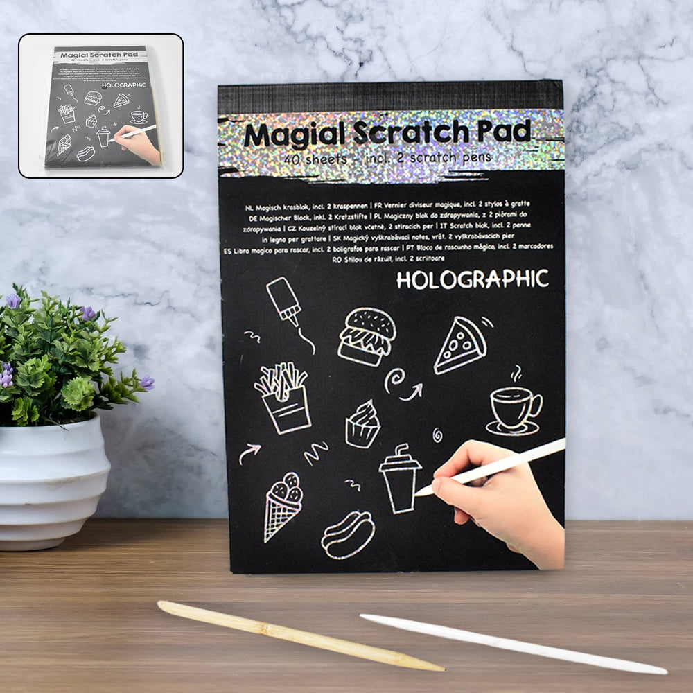 Scratch Art Book for Kids – 40 Colourful Creative Sheets