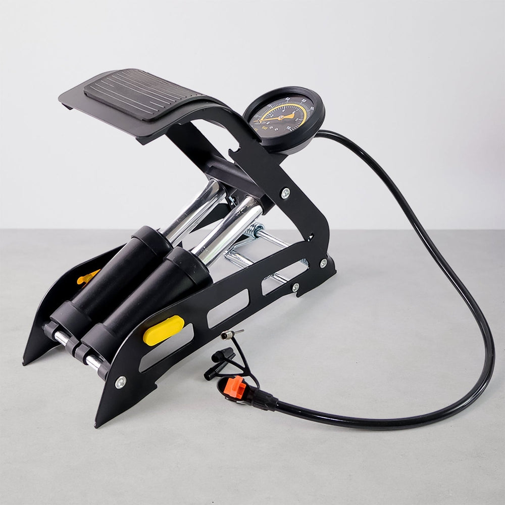Foot Air Pump – Dual Cylinder, 150 PSI for Car & Bike | Carivox