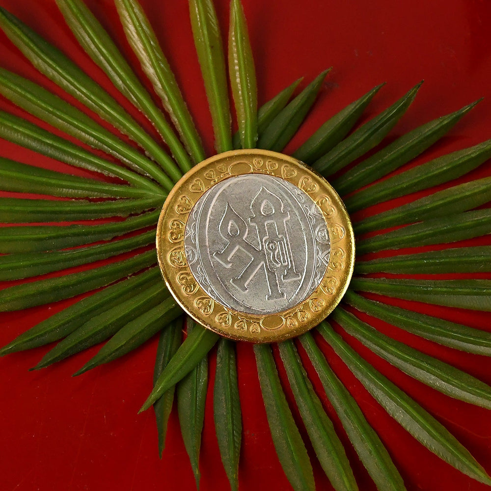 Lakshmi Ganesh Dual-Tone Religious Coin – Auspicious Symbol of Prosperity