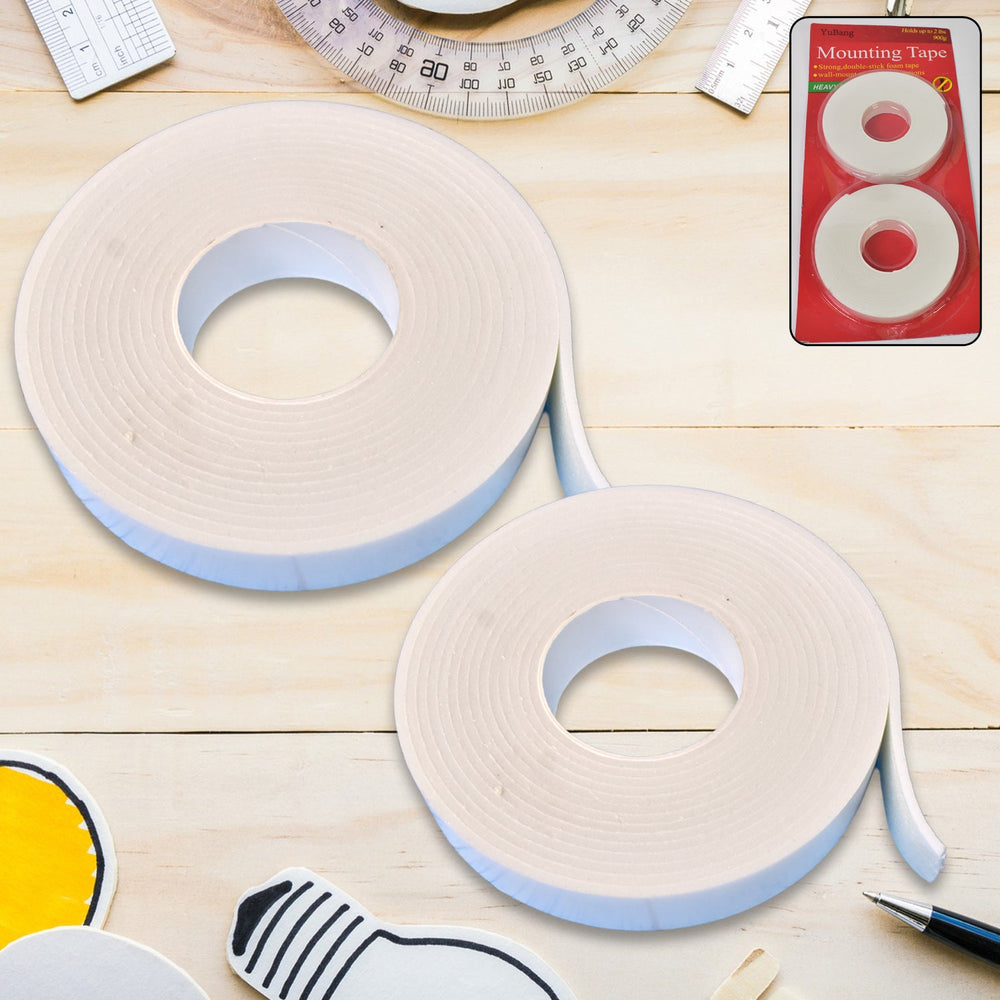 Double Sided Foam Mounting Tape – Strong Adhesive, 2 Pcs Set | TapeHub