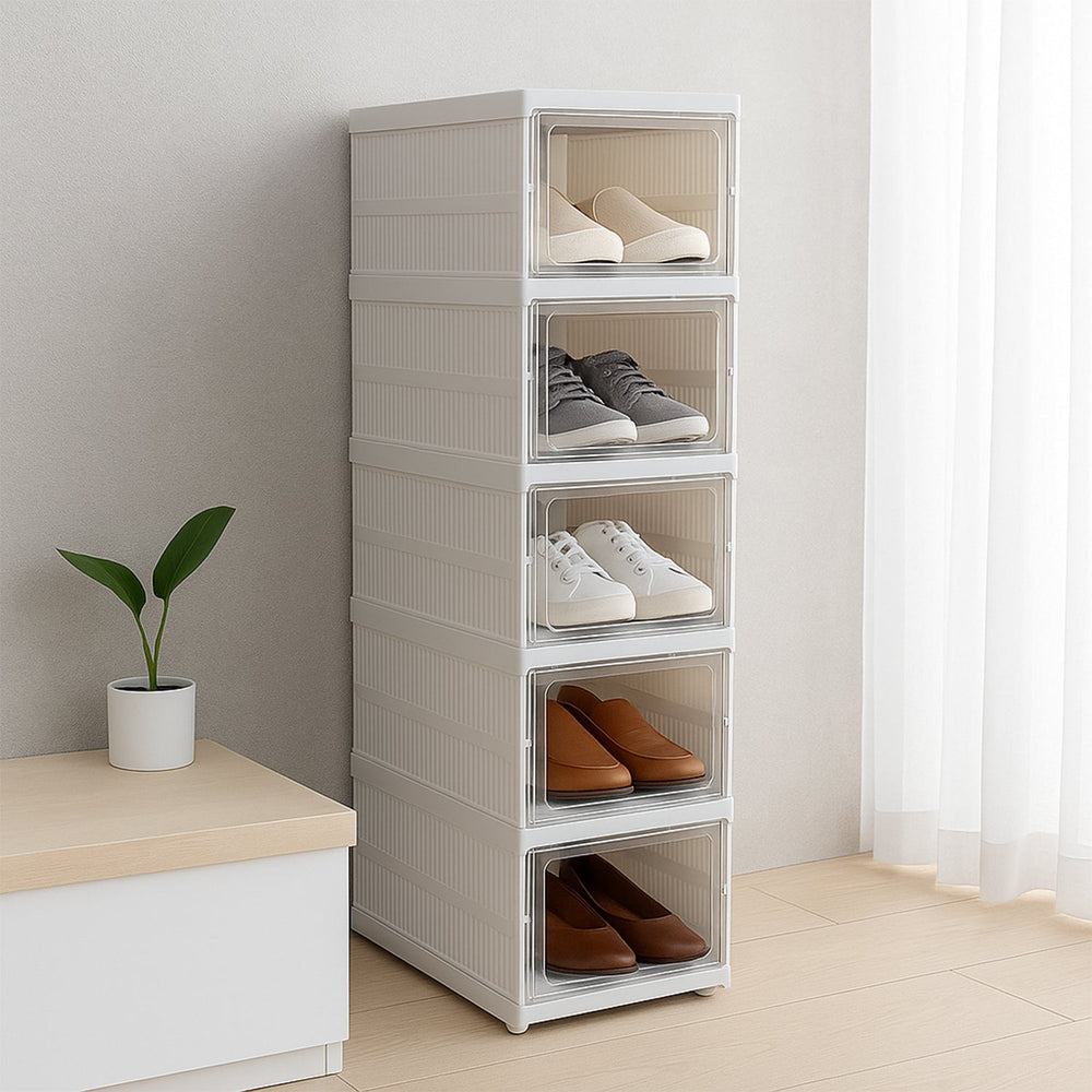 Stackable Storage Cart – 5-Layer Foldable Home Organizer | Organivo