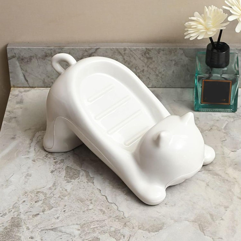Animal Shape Soap Dish Holder – Cute Bear Design with Drainage